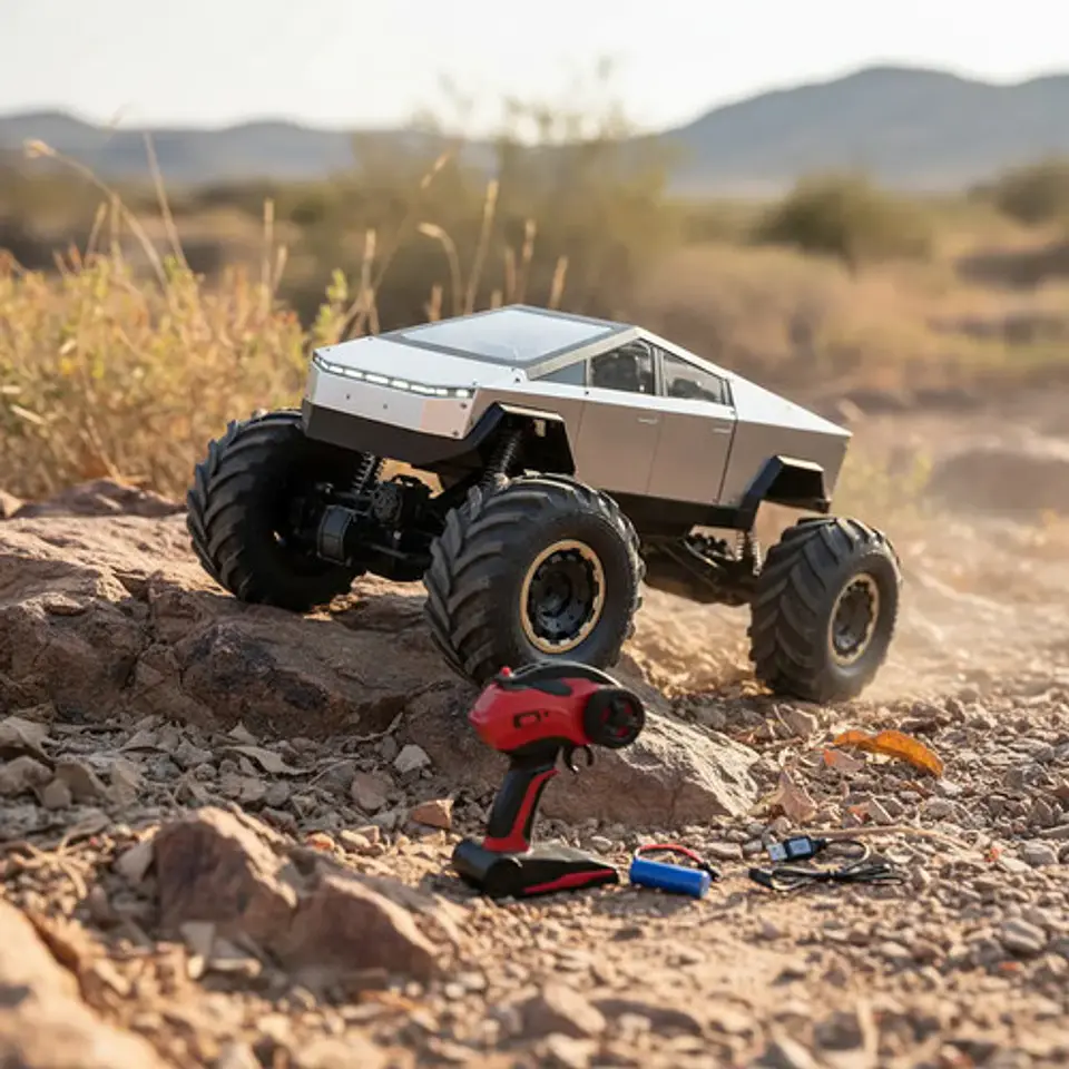 Cybertruk Control 1:8 4x4 Carroceria Metalica Grande 50cm 11
