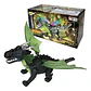 Dragon Camina 35cm Con Luz Sonido Movimiento Niños Ny006-b - Miniatura 1