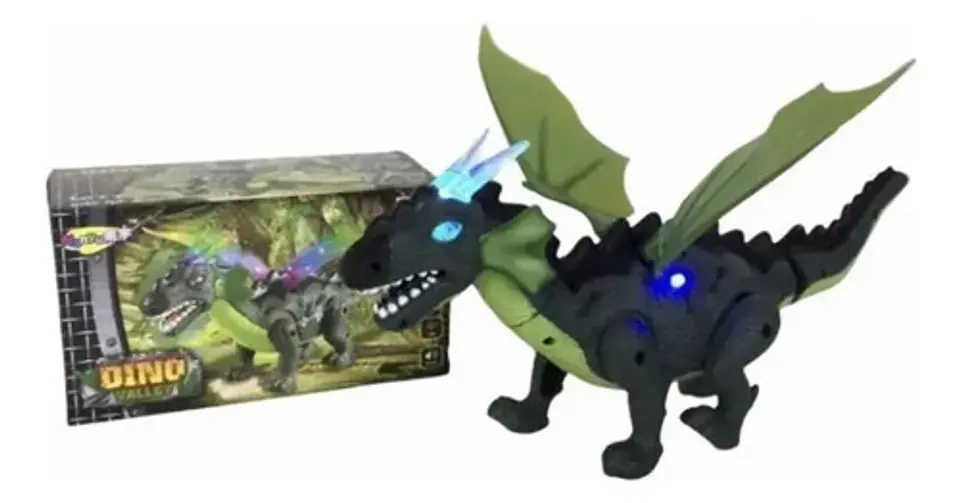 Dragon Camina 35cm Con Luz Sonido Movimiento Niños Ny006-b 3