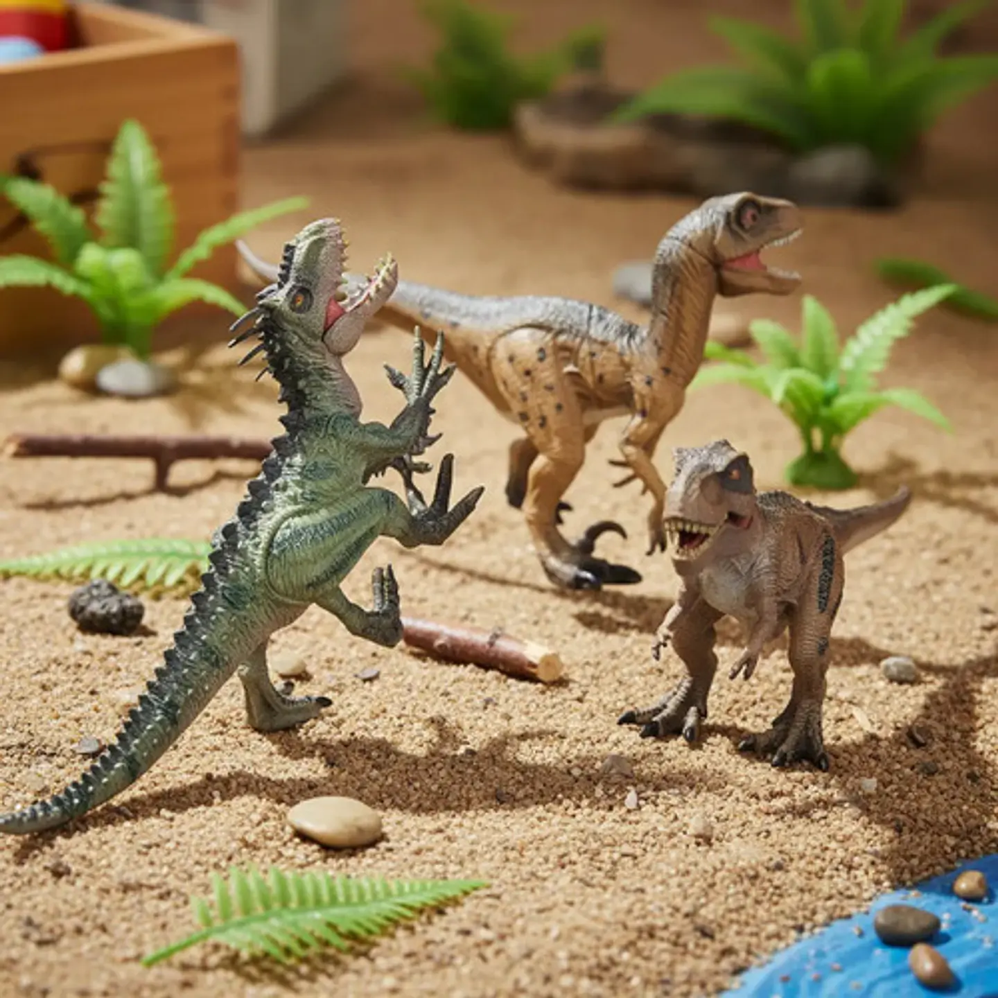 Dinosaurios X3 Unds Macizos Sonidos Grandes Maqueta 2