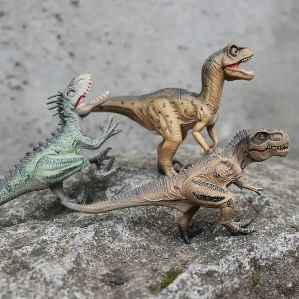 Dinosaurios X3 Unds Macizos Sonidos Grandes Maqueta 4