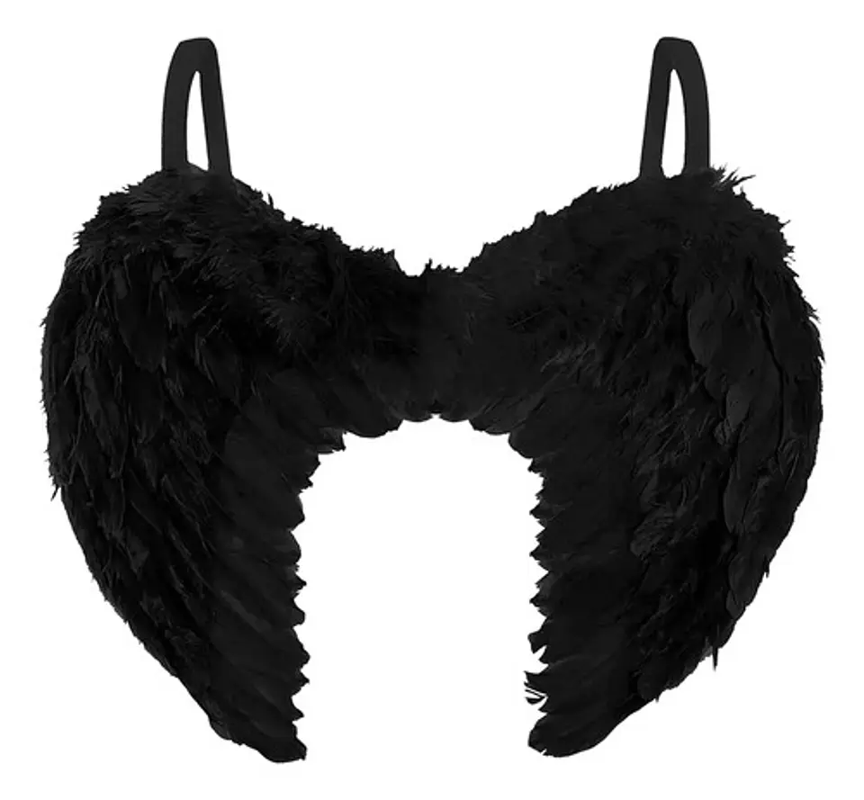 Alas Angel Halloween Fiesta Disfraz Roja Negra Blanca 55x40cm 2