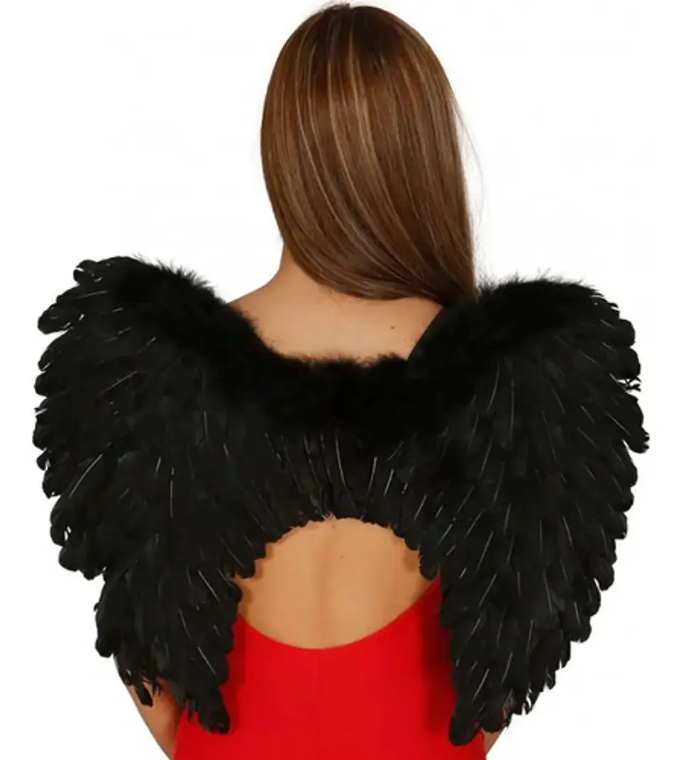 Alas Angel Halloween Fiesta Disfraz Roja Negra Blanca 55x40cm 3