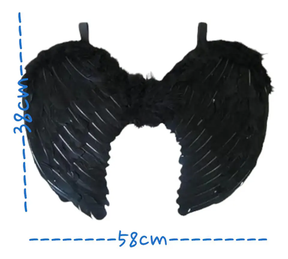 Alas Angel Halloween Fiesta Disfraz Roja Negra Blanca 55x40cm 4