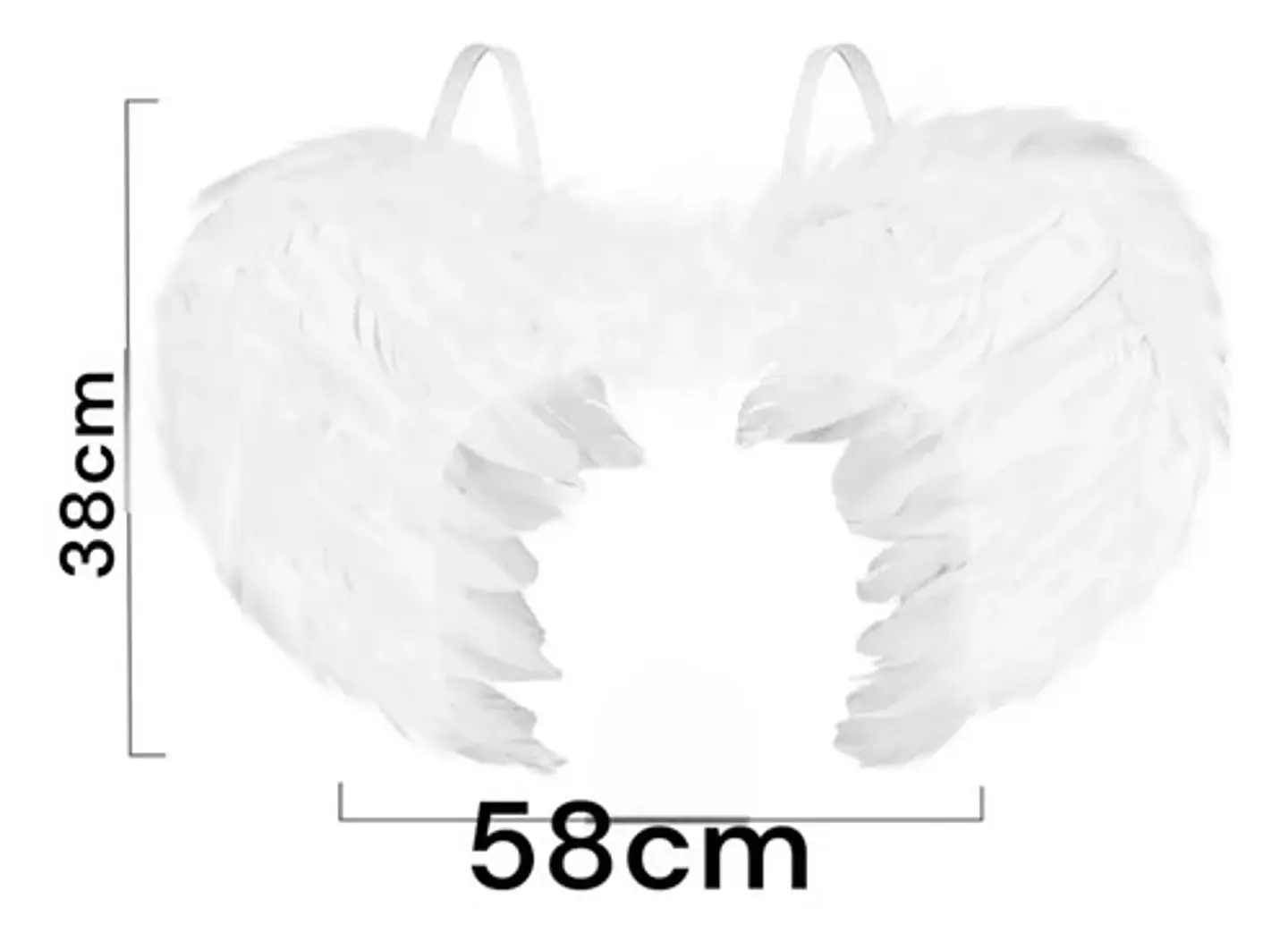 Alas Angel Halloween Fiesta Disfraz Roja Negra Blanca 55x40cm 8