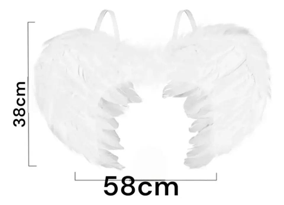 Alas Angel Halloween Fiesta Disfraz Roja Negra Blanca 55x40cm 8
