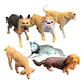 Set X6 Animales Macizos Perros Domesticos Maqueta Pequeños - Miniatura 1