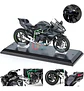 Kawasaki H2r Miniatura Moto Metal Con Luz Y Sonido 1:12 Color Negro - Miniatura 1