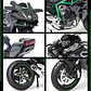 Kawasaki H2r Miniatura Moto Metal Con Luz Y Sonido 1:12 Color Negro - Miniatura 3