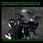 Kawasaki H2r Miniatura Moto Metal Con Luz Y Sonido 1:12 Color Negro - Miniatura 4