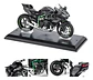 Kawasaki H2r Miniatura Moto Metal Con Luz Y Sonido 1:12 Color Negro - Miniatura 6