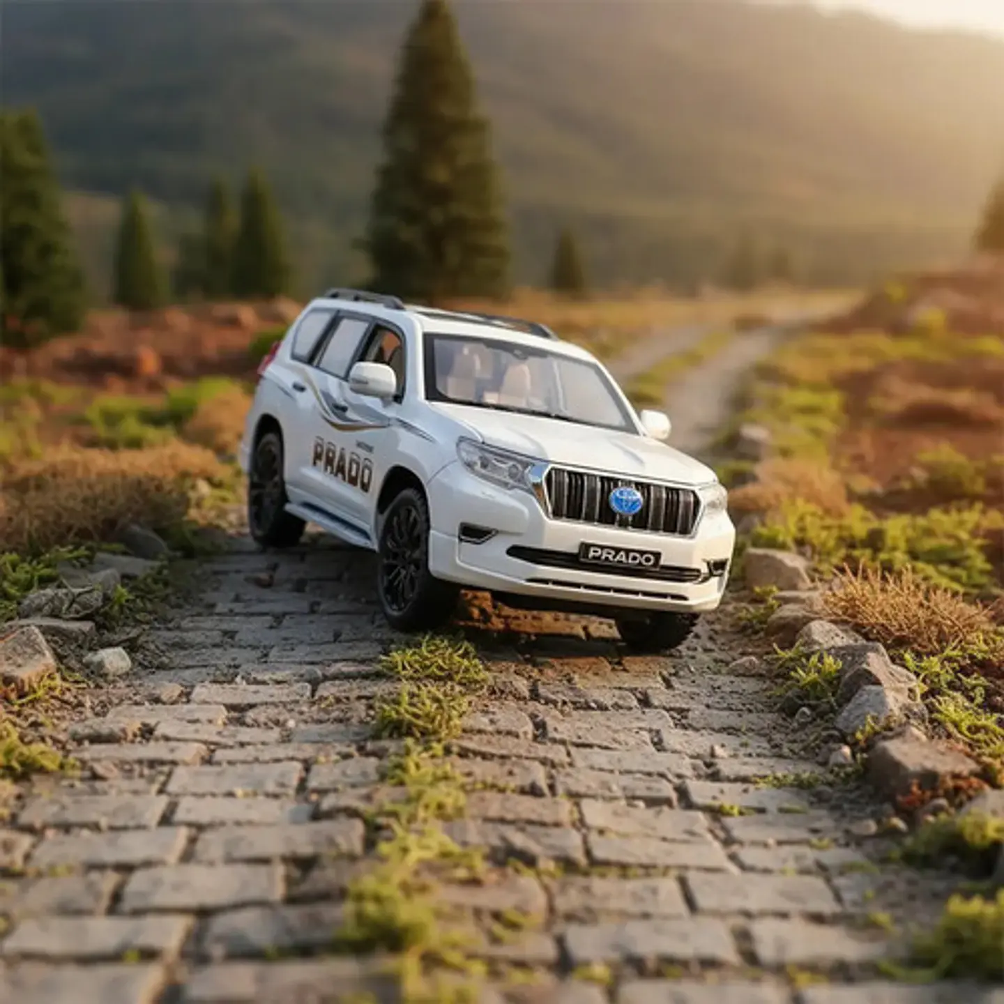 Toyota Prado A Escala 1:18 Metálico Con Luces Lujosa Avatibl 4