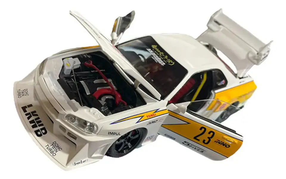 Nissan Skyline Escala 1:18 Auto Metálico Luces Sin Caja 4