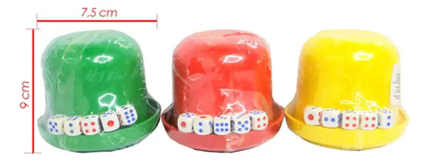Cacho Mentiroso Cubilete Juego Mesa Vaso Tapa 5 Dados Setx 4 4