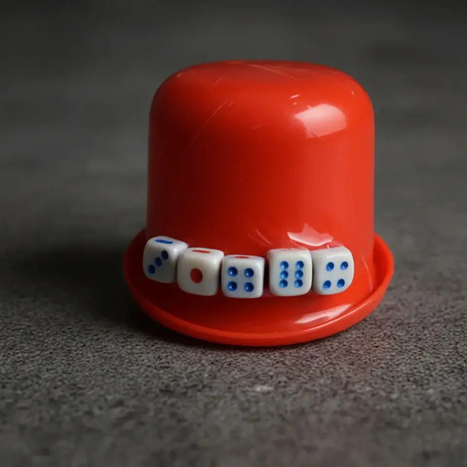 Cacho Mentiroso Cubilete Juego Mesa Vaso Tapa 5 Dados Setx 4 5