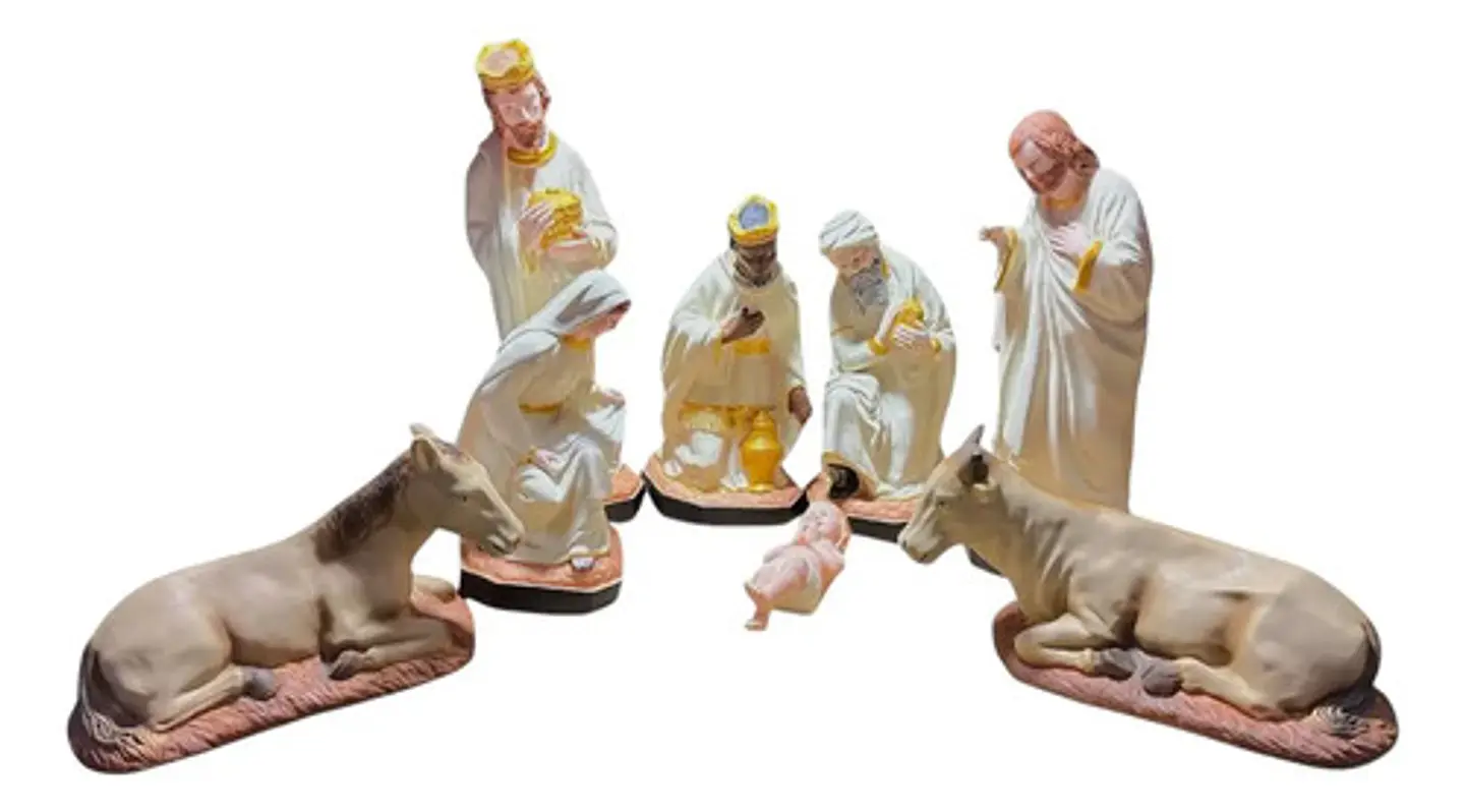 Pesebre Navideño 50 Cm Navidad María José Tres Reyes Magos  3