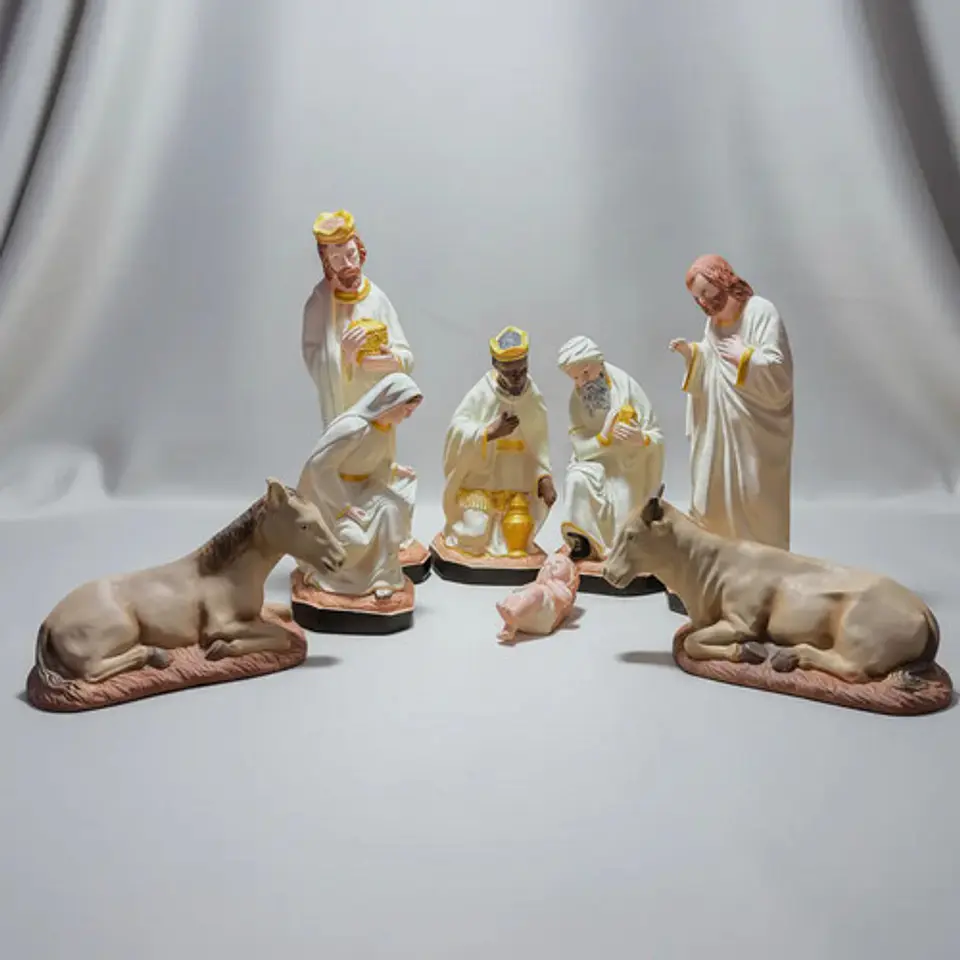 Pesebre Navideño 50 Cm Navidad María José Tres Reyes Magos  4