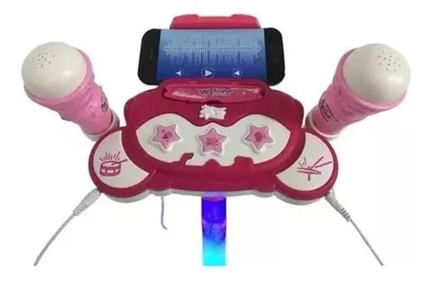 Microfono Karaoke Doble Infantil Niñas Mp3 Efectos 14