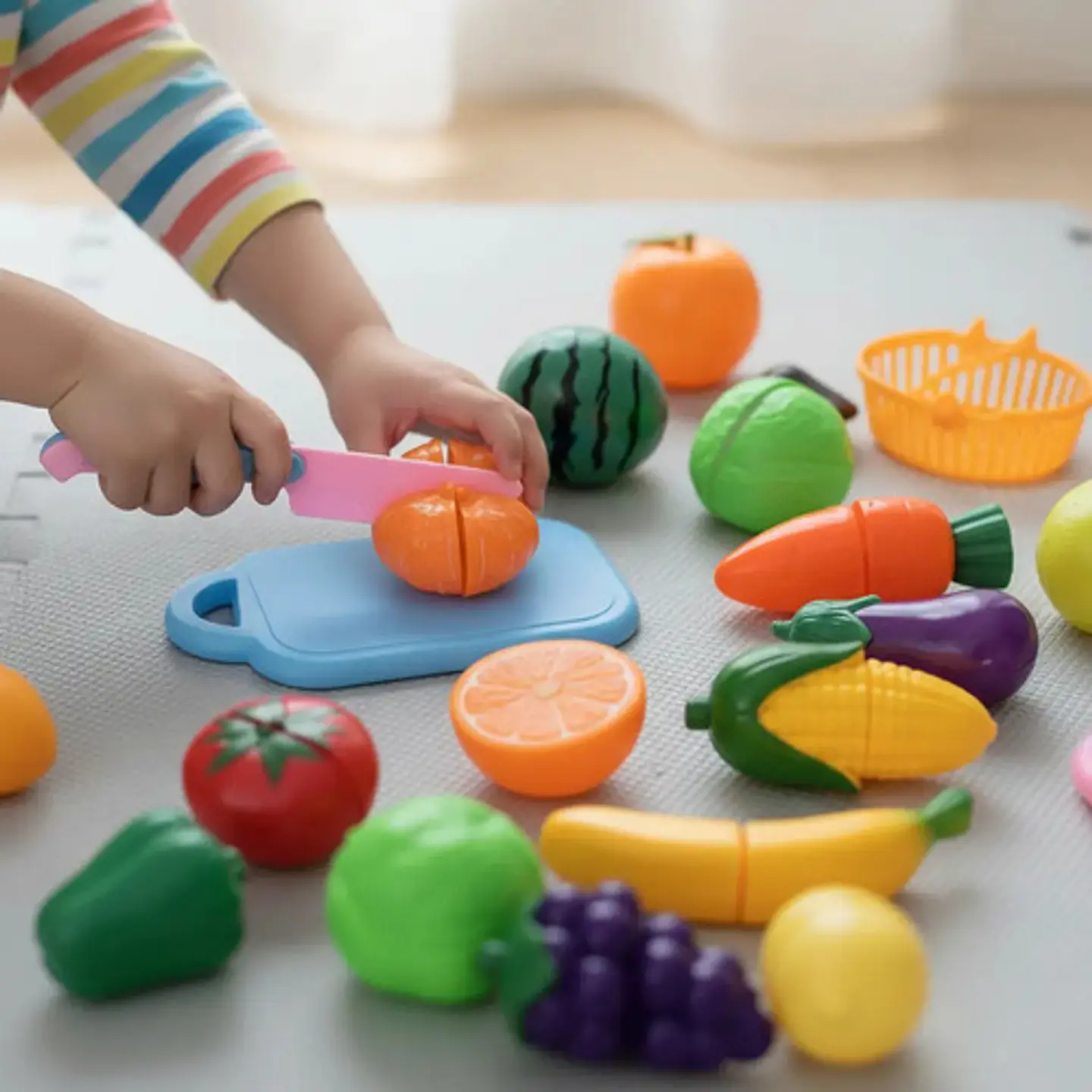 Set  Cocina Infantil Verduras Con Velcro Para Niña Sorpresa 4