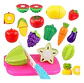 Set  Cocina Infantil Verduras Con Velcro Para Niña Sorpresa - Miniatura 5