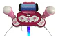 Micrófono Karaoke Doble Infantil Rosa Con Efectos Sonoros Y Luces Modelo 5014 - Miniatura 3