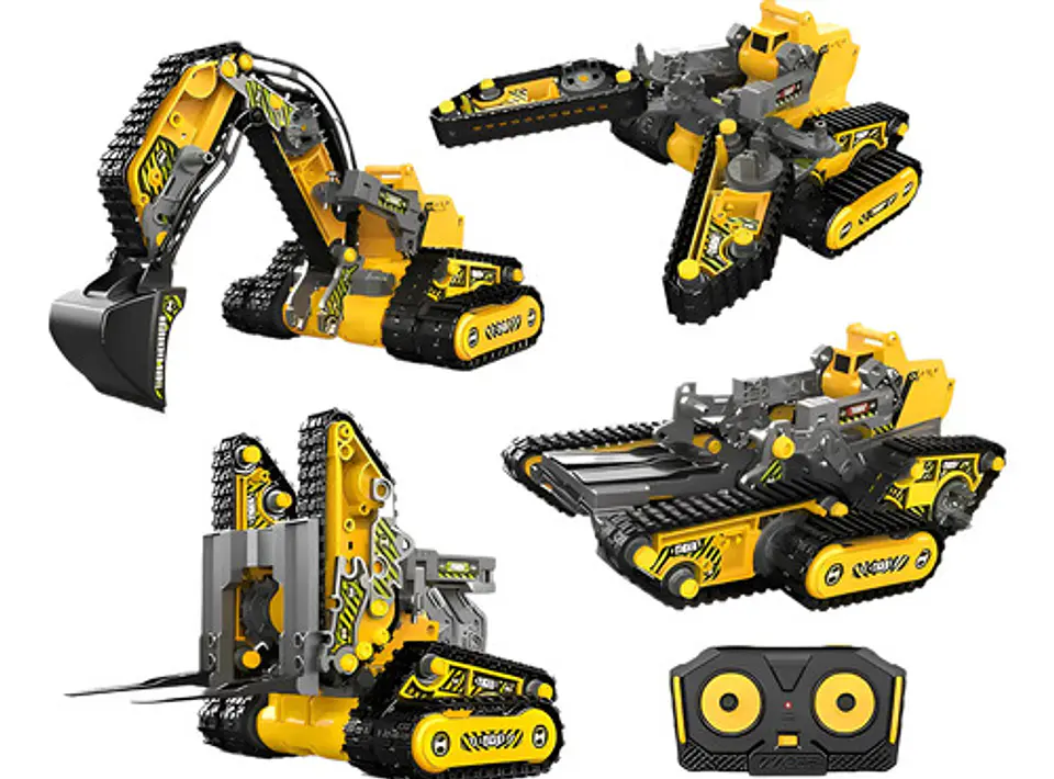 Kit Robot Solar 4 En 1 Hb Toys Educativo Construcción Juguete Amarillo Robot 4 En 1 1