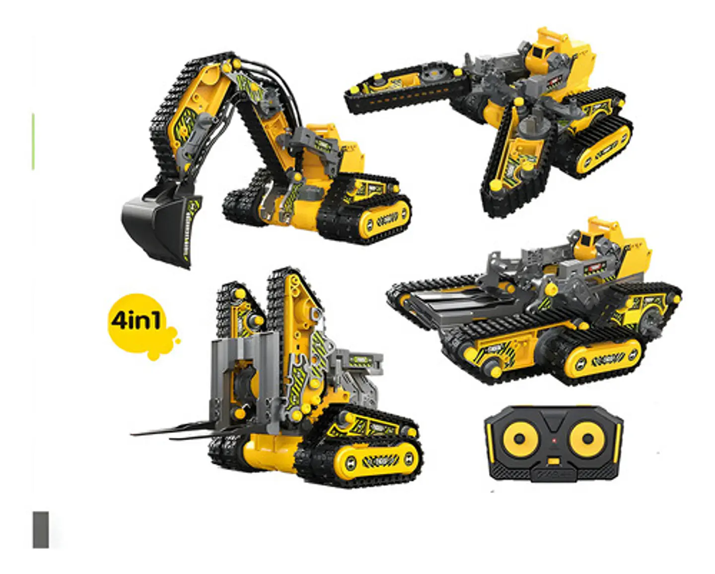 Kit Robot Solar 4 En 1 Hb Toys Educativo Construcción Juguete Amarillo Robot 4 En 1 2
