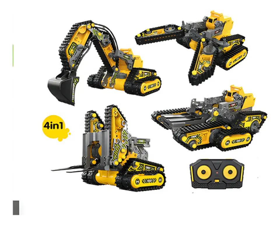 Kit Robot Solar 4 En 1 Hb Toys Educativo Construcción Juguete Amarillo Robot 4 En 1 2