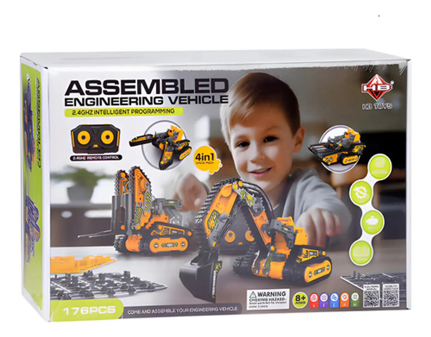 Kit Robot Solar 4 En 1 Hb Toys Educativo Construcción Juguete Amarillo Robot 4 En 1 7