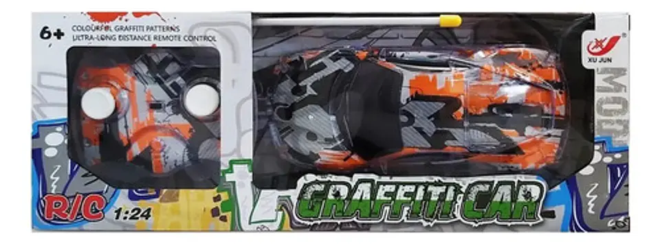 Carro Control Remoto Graffiti Car Bateria Recargable 1:20 2