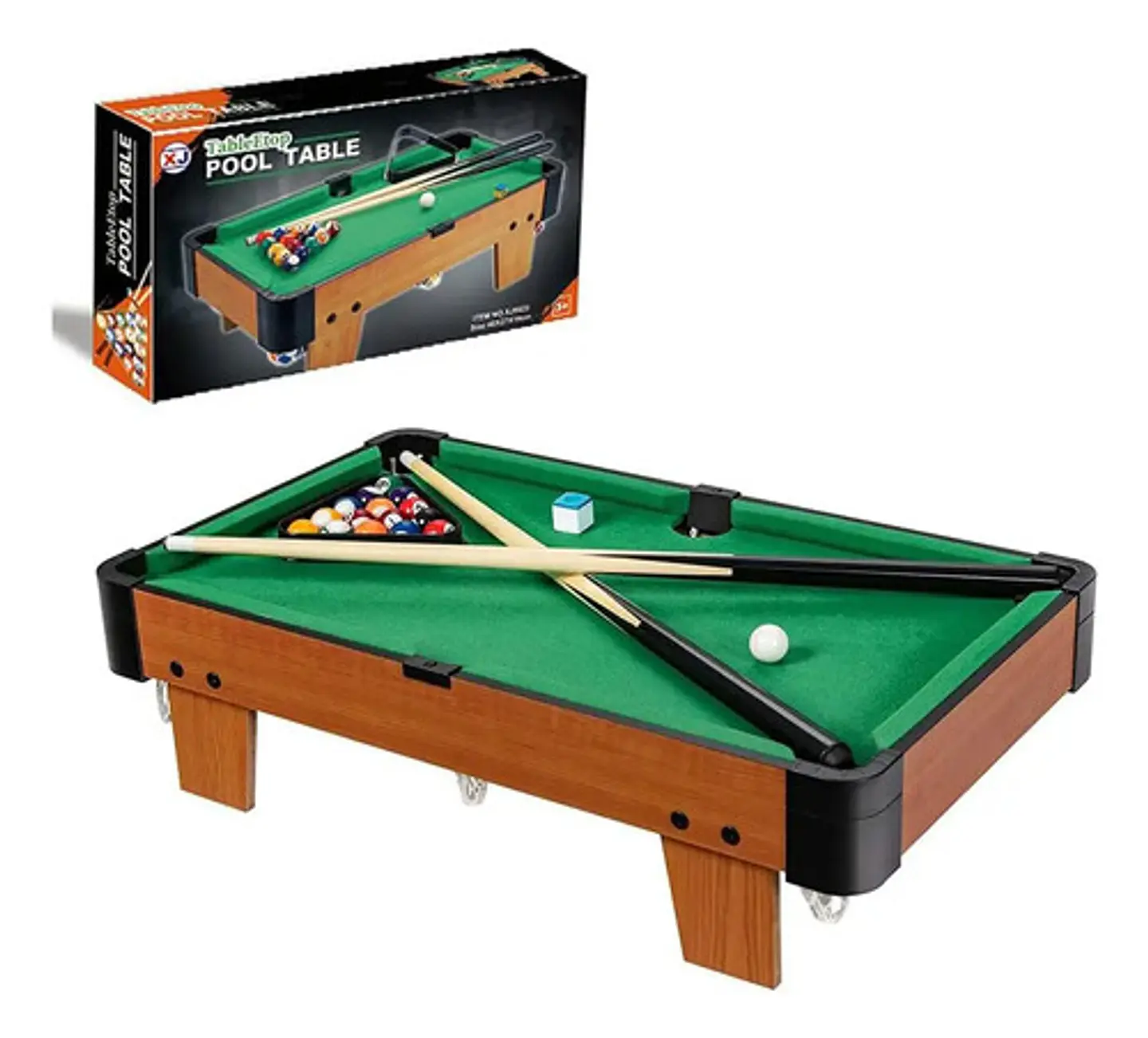 Mesa Billar Pool Tacos Bolas Tiza Organizador Xj8828 73x39x6 1