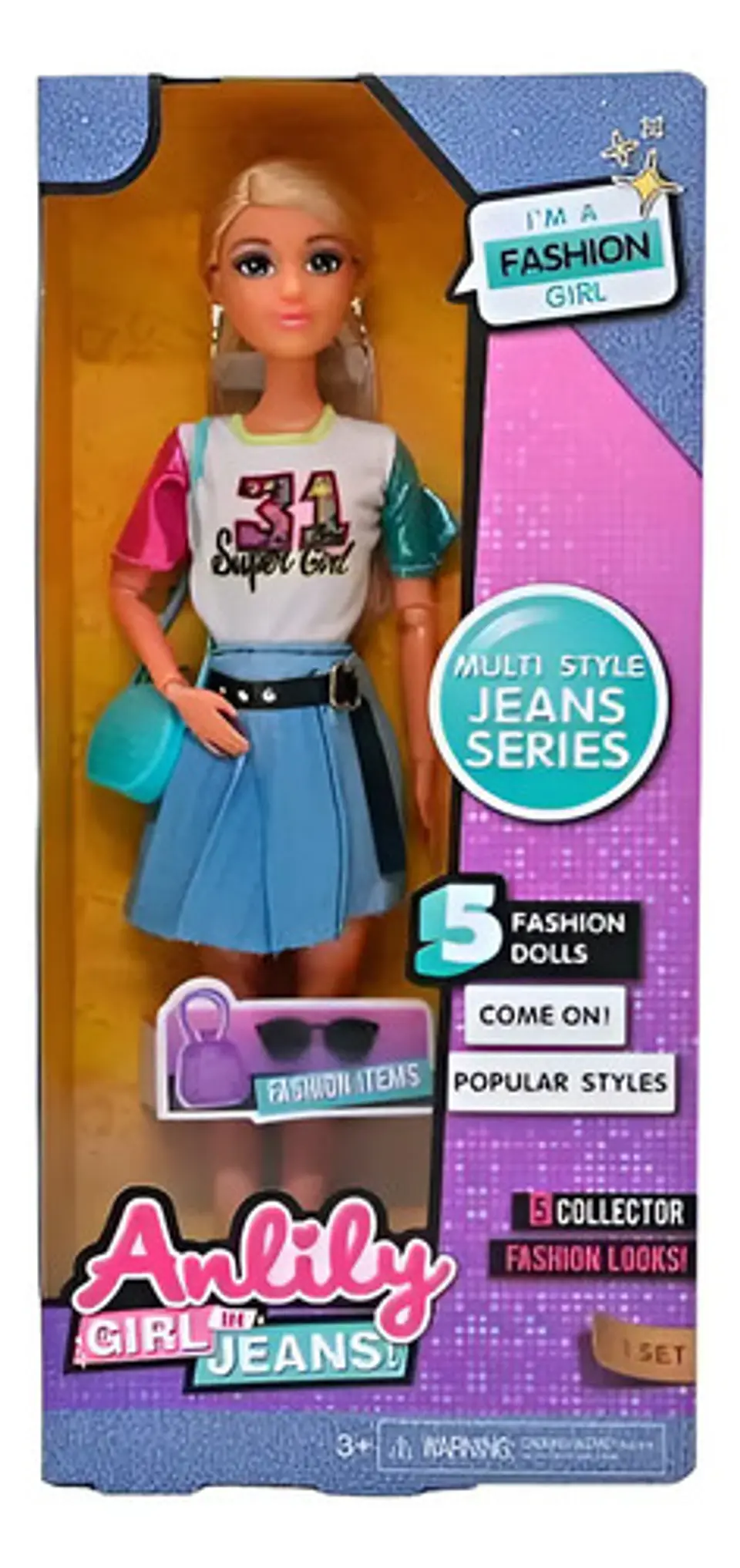 Muñeca Anlily Tipo Fashio Moda 30 Cm Fashionista Femenina 17