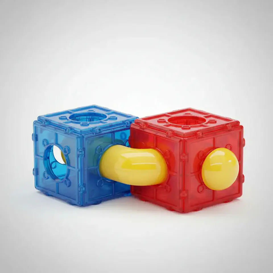 Juego Bloques Magnéticos Espacio 134 Pcs Laberinto Canicas 5