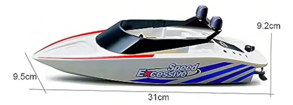 Bote  Lancha De Juguete A Control Remoto Recargable 6