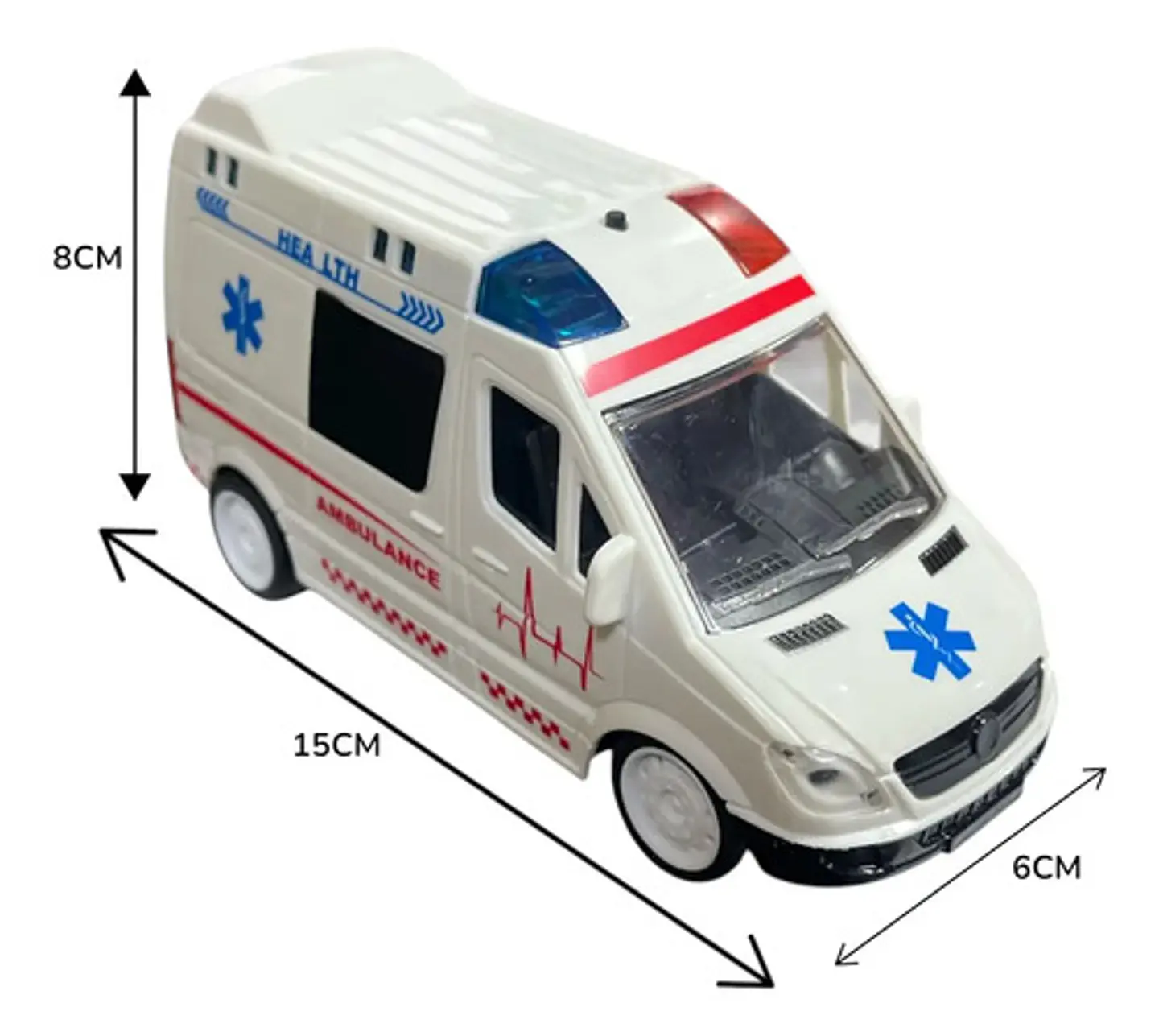 Ambulancia A Control Remoto Con Bateria Luces Y Sirena 4