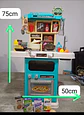 Cocina Funcional Luz Sonido Vapor Burbujas Agua 75cm 63 Pz Azul Petróleo - Miniatura 6