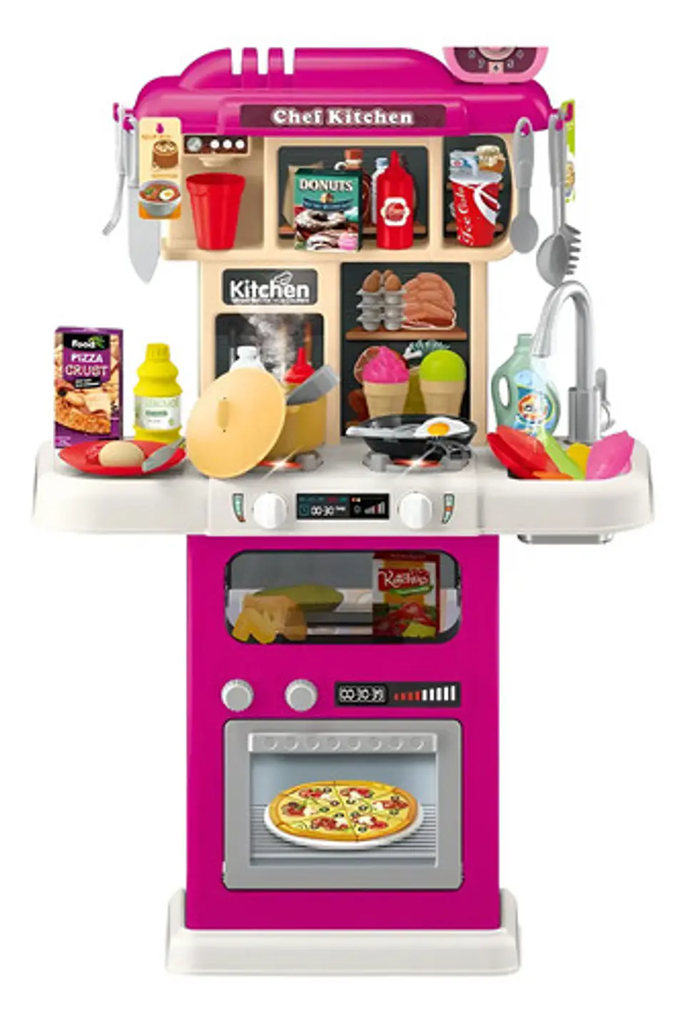 Cocina Funcional Luz Sonido Vapor Burbujas Agua 75cm 63 Pz Azul Petróleo 1
