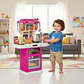 Cocina Funcional Luz Sonido Vapor Burbujas Agua 75cm 63 Pz Azul Petróleo - Miniatura 4