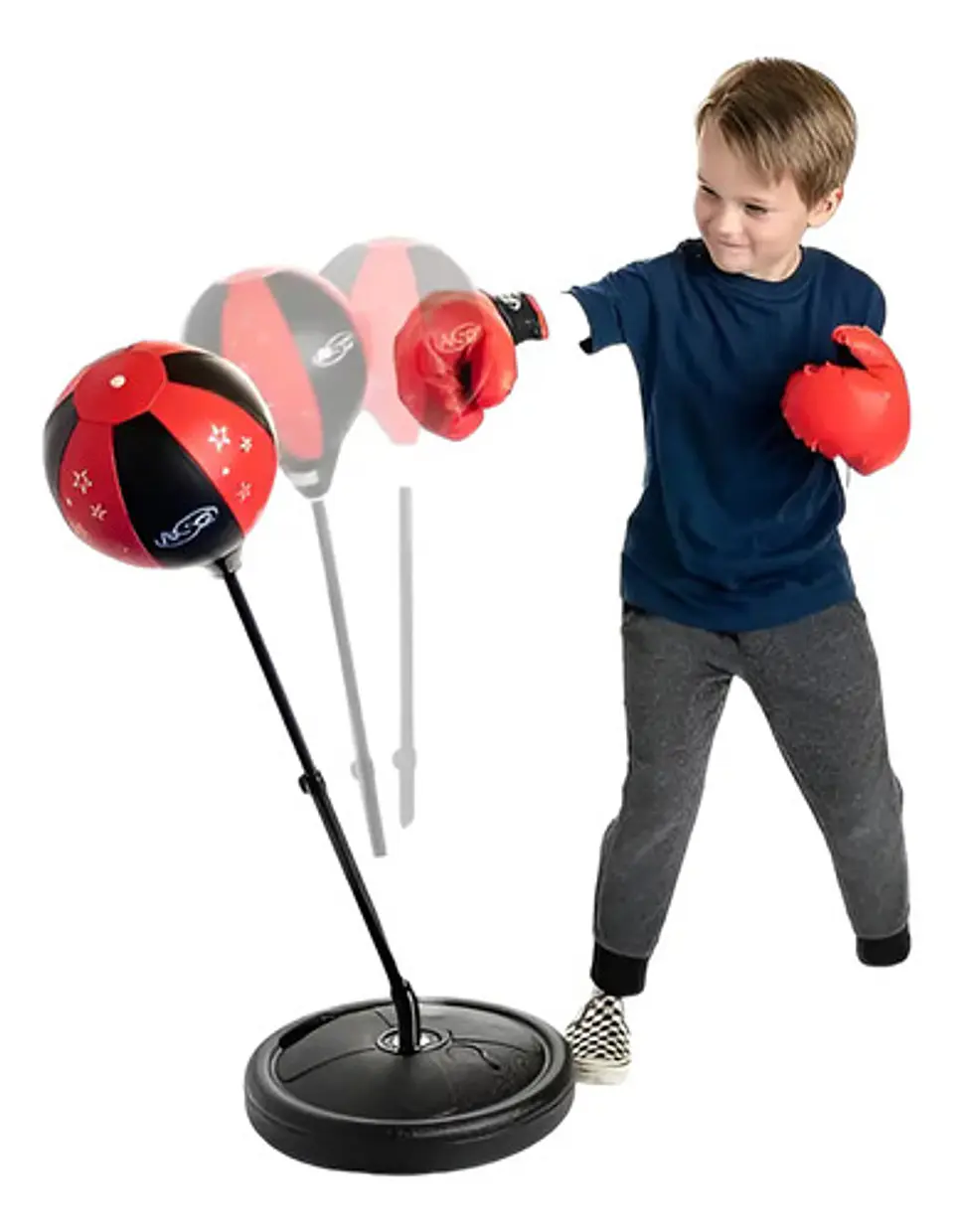 Juguete De Boxeo Para Niños Set De Pera  Con Base Guantes 1