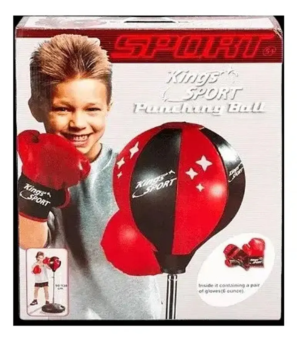 Juguete De Boxeo Para Niños Set De Pera  Con Base Guantes 2