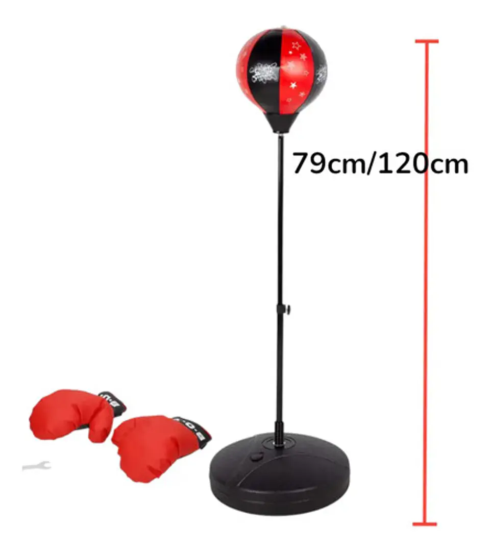 Juguete De Boxeo Para Niños Set De Pera  Con Base Guantes 3