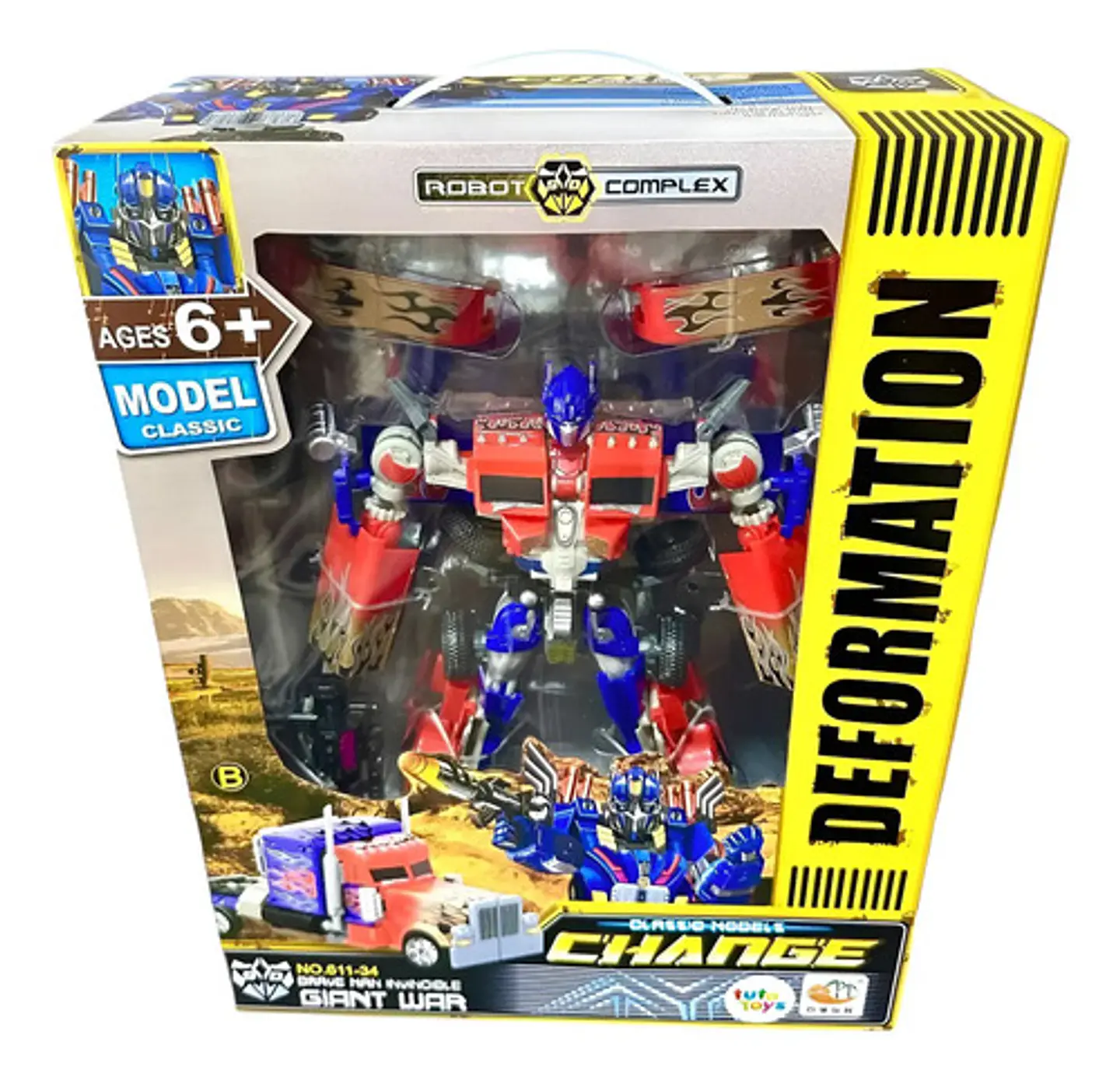 Robot Transformers Optimus 30 Cm Grande Transformable Manual Optimus Prime Azul 5