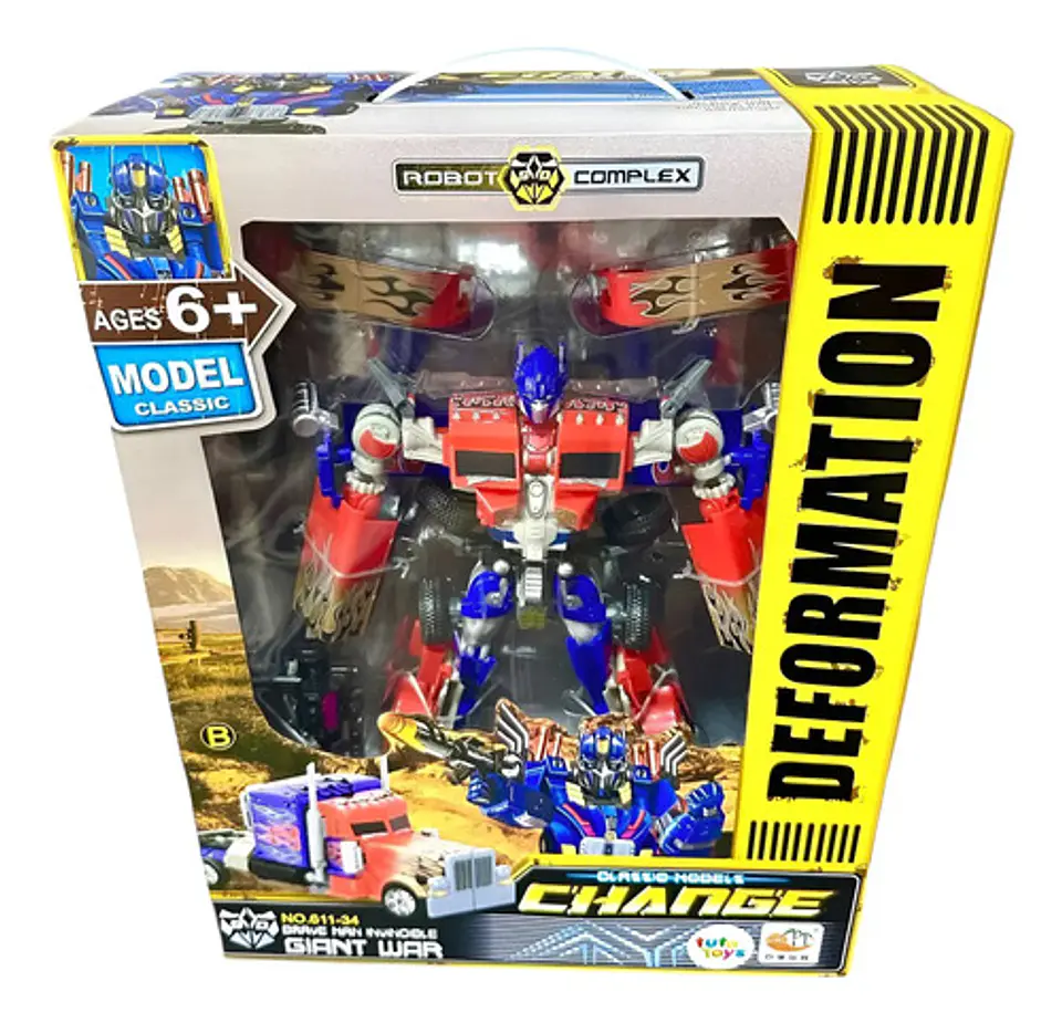 Robot Transformers Optimus 30 Cm Grande Transformable Manual Optimus Prime Azul 5