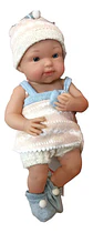 Muñeca Bebé Reborn De Silicona Cuerpo Blando Realista 37 Cm Articulada Con Ropa Y Tetero Ideal Para 3-6 Años - Baby Doll - Miniatura 1