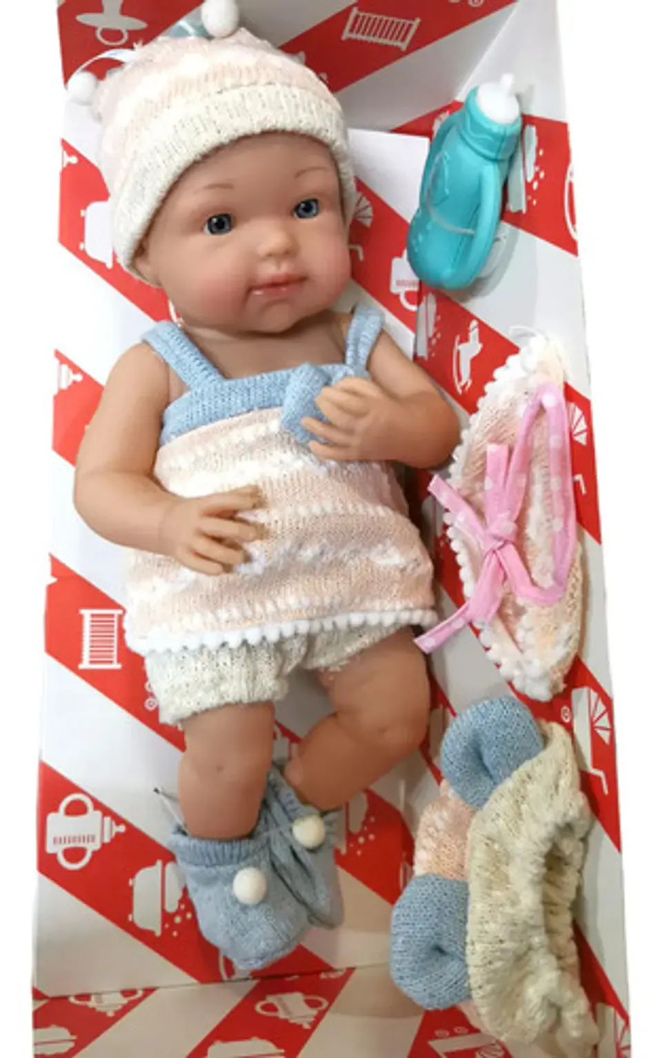 Muñeca Bebé Reborn De Silicona Cuerpo Blando Realista 37 Cm Articulada Con Ropa Y Tetero Ideal Para 3-6 Años - Baby Doll 4