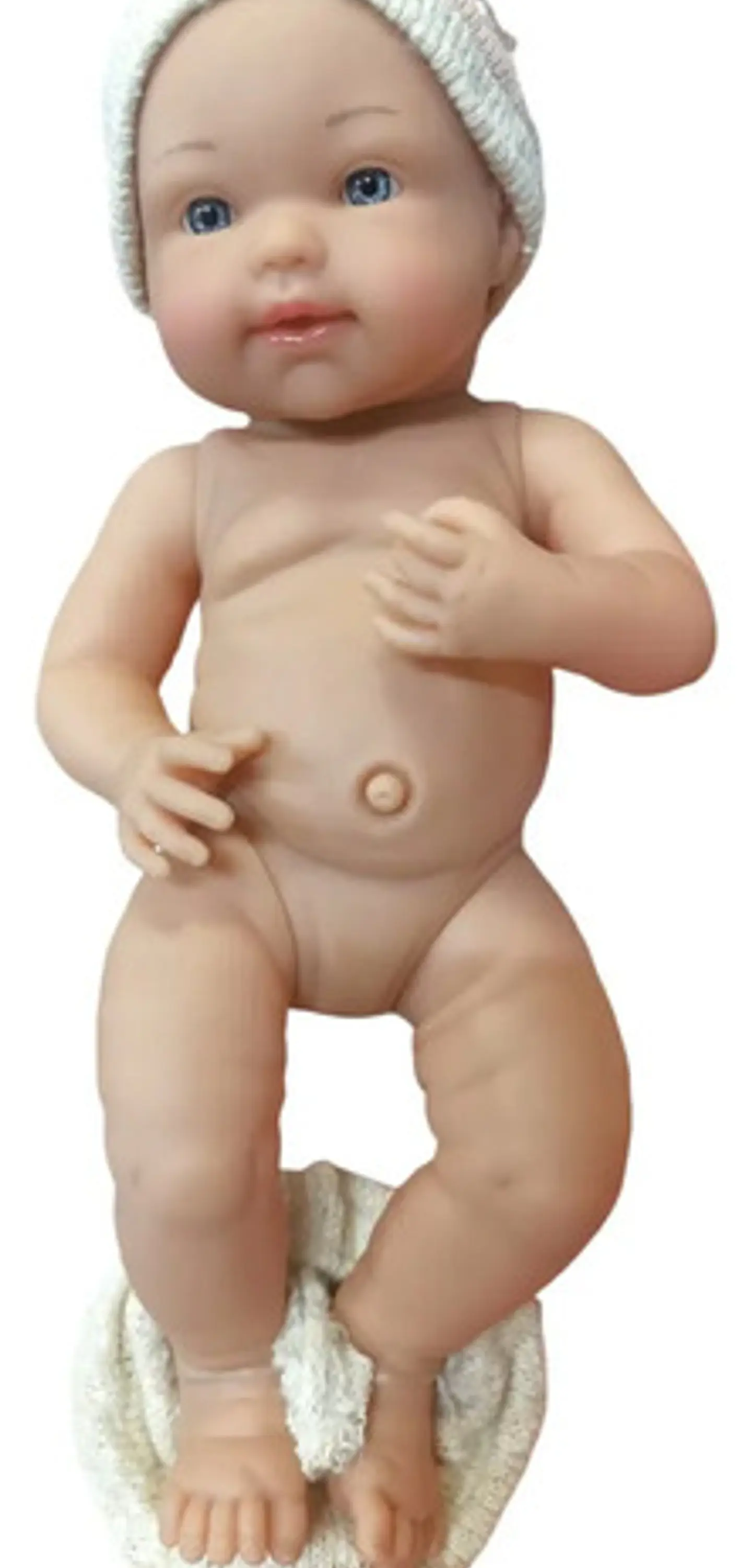 Muñeca Bebé Reborn De Silicona Cuerpo Blando Realista 37 Cm Articulada Con Ropa Y Tetero Ideal Para 3-6 Años - Baby Doll 5