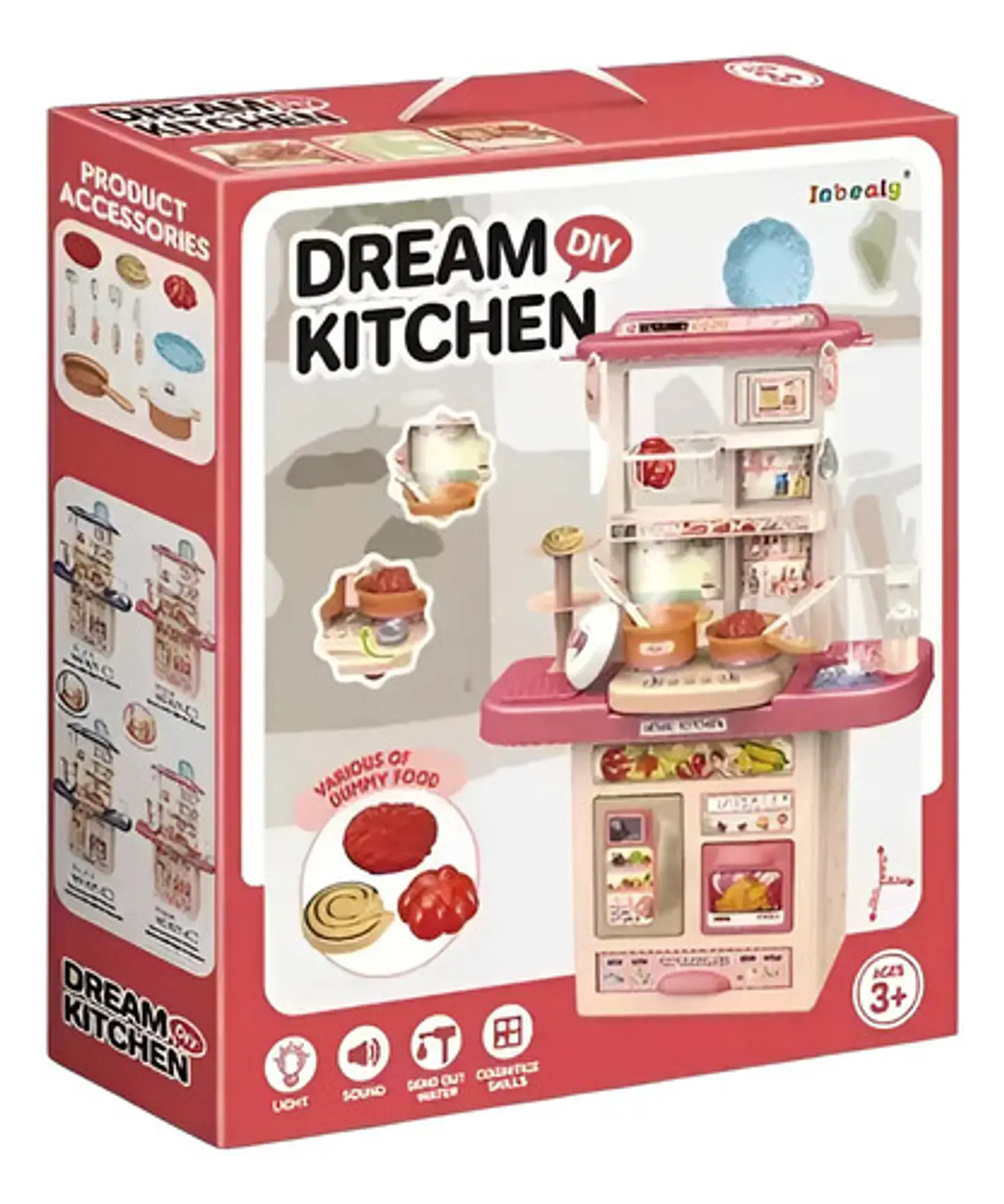 Set Cocina Grifo Agua Vapor Y Accesorios Luz Sonido 67cm 2