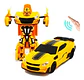 Carro Bumblebee Grande Transformers C/remoto 1:12 Luces Song - Miniatura 9