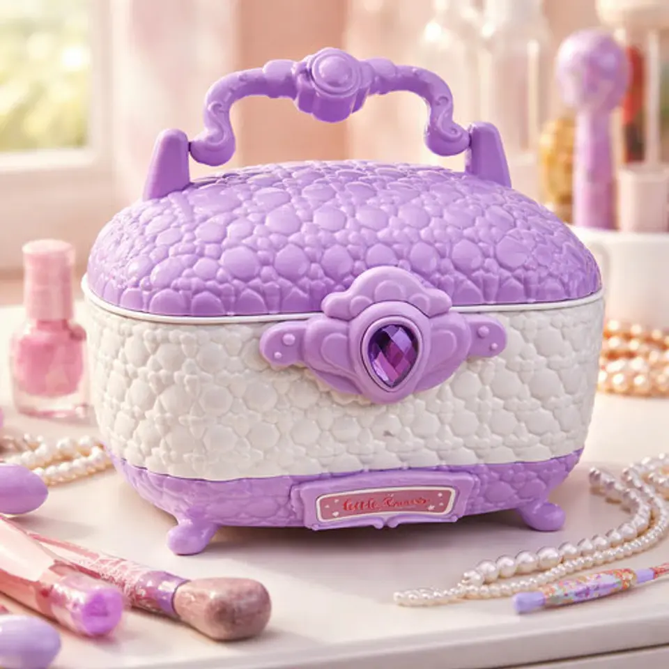 Tocador De Juguete Maquillaje Real Para Niña Lavable 1