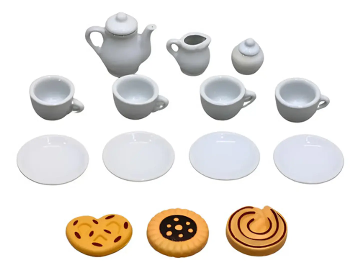 Juego De Té Para Pintar 21 Piezas Niñas Cerámica Infantil 1